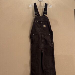 Carhartt Dark Brown Canvas Overalls